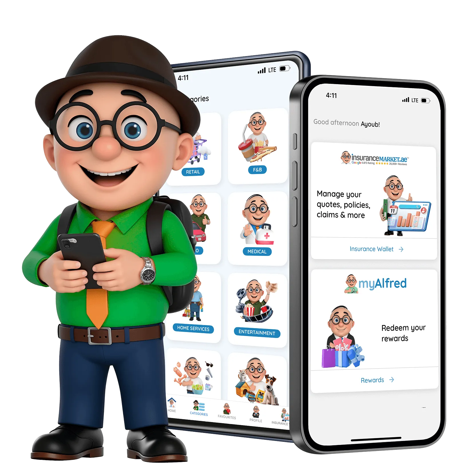 Standing Alfred Standing Alfred